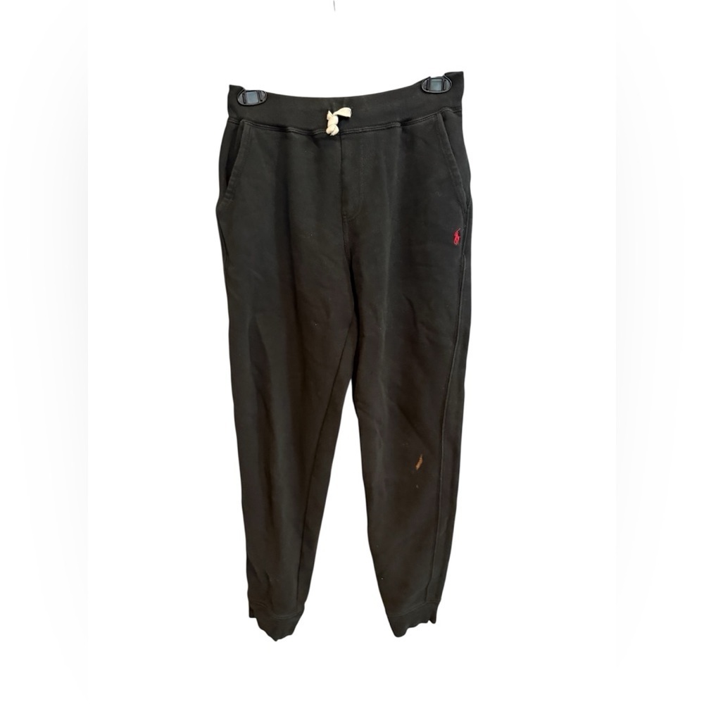 Polo Ralph Lauren Black Joggers with Red Logo - Picture 1 of 5